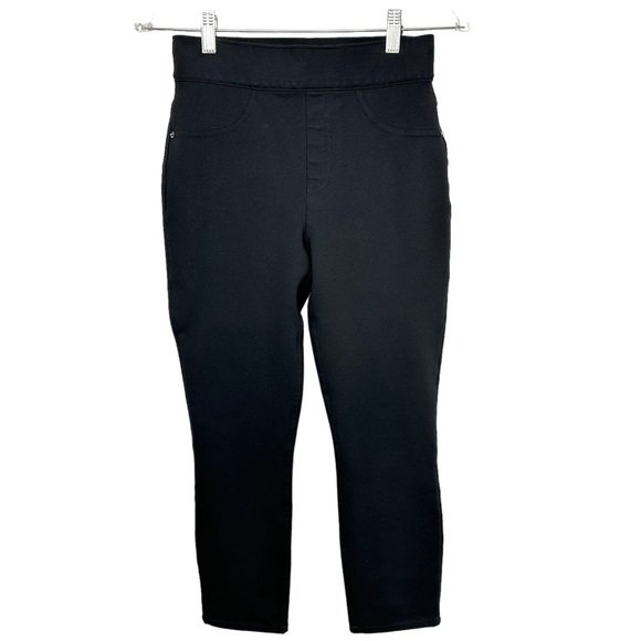 Spanx Perfect Pant Ankle Ponte Black Pants Size Small Back Pockets Shapewear - Picture 2 of 14